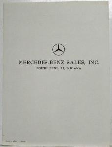 1959 Mercedes-Benz 190D Article Reprint From Foreign Cars Illus and Auto Sport