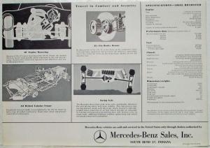 1959 Mercedes-Benz 300SL Roadster Dealer Sales Data Spec Sheet