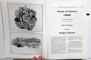 1955 Cummins Operation & Maintenance Manual H HS HR HRS NH NHS NHH NHRS NT NRT