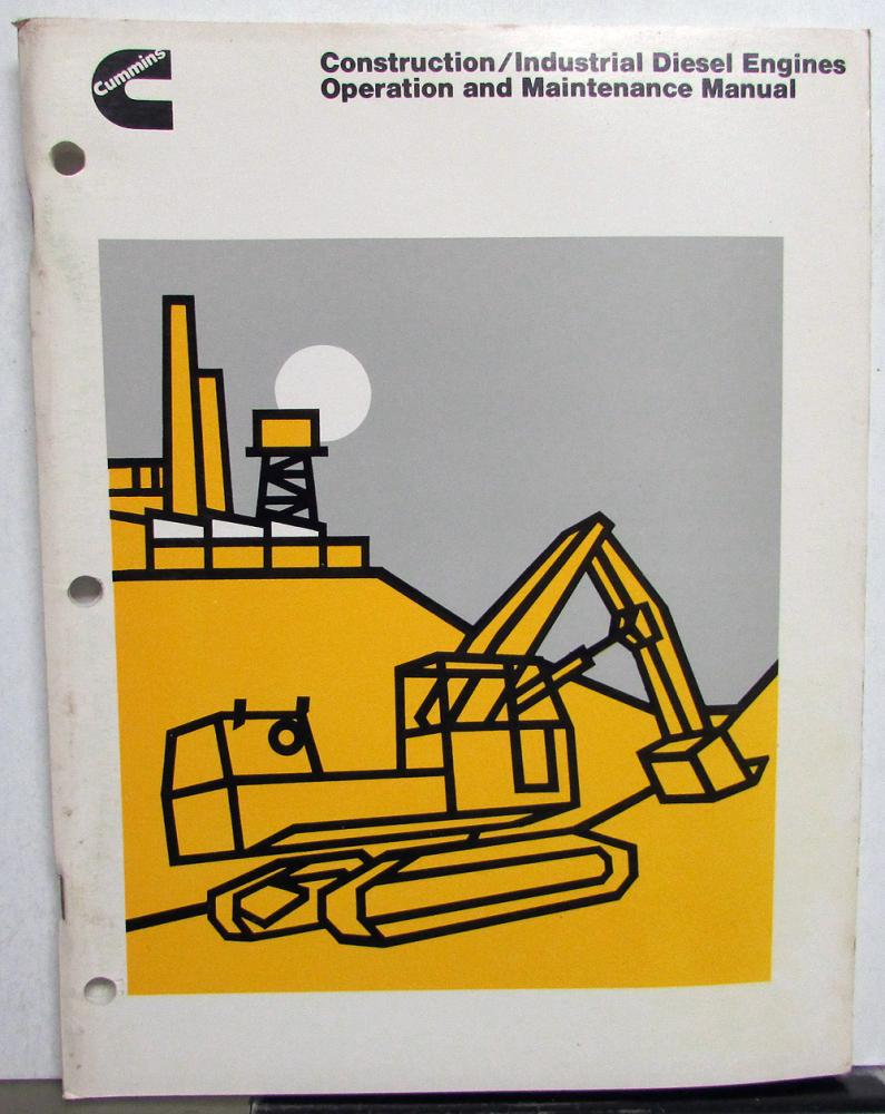 1978-79 Cummins Operation Owners Manual Construction Industrial Diesel Engines