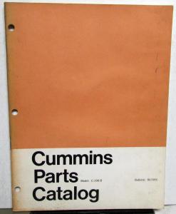 1966 Cummins Parts Catalog Book Model C-190-B Diesel Engines Bulletin 967095