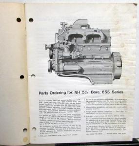 1969 Cummins Parts Catalog Book Model NH-5.5 Inch Bore 855 Series Diesel Engines