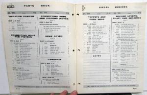 1960 Cummins Parts Catalog Book Model JS JNS JT Diesel Engines 966784-A
