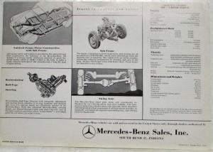 1960 Mercedes-Benz 180 4 Door Sedan Spec Data Sheet