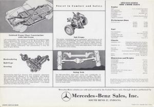 1960 Mercedes-Benz 180D Diesel 4 Door Sedan Spec Data Sheet