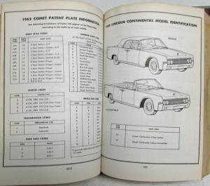 1960-1964 Lincoln Mercury Master Parts Book Catalog Continental Meteor Comet 62