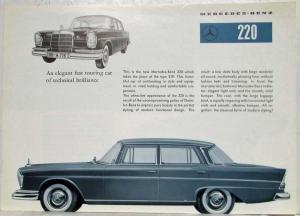 1960 Mercedes-Benz 220 Sales Folder Brochure P1273