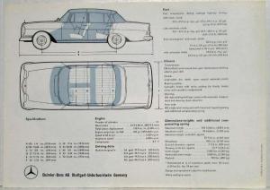 1960 Mercedes-Benz 220 Sales Folder Brochure P1273