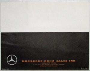 1962 Mercedes-Benz 300SE Sales Brochure