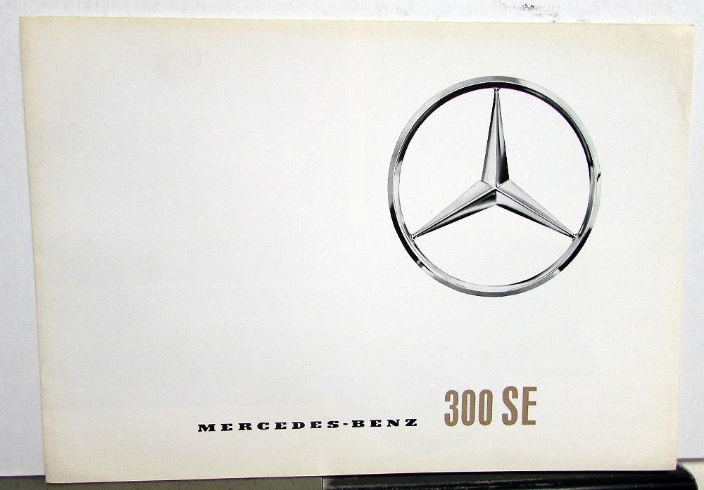 1962 Mercedes-Benz 300SE Sales Folder with Spec Sheet P1002