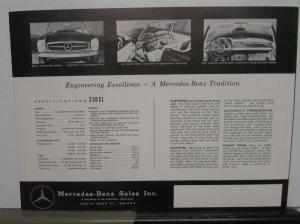 1963 Mercedes-Benz 230SL Sales Folder