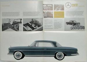 1962 Mercedes-Benz 220SE Coupe/Convertible Sales Folder with Spec Sheet P2298/2