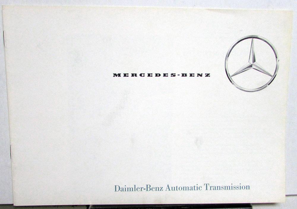 1963 Mercedes-Benz Daimler-Benz Automatic Transmission Sales Brochure P1014/3