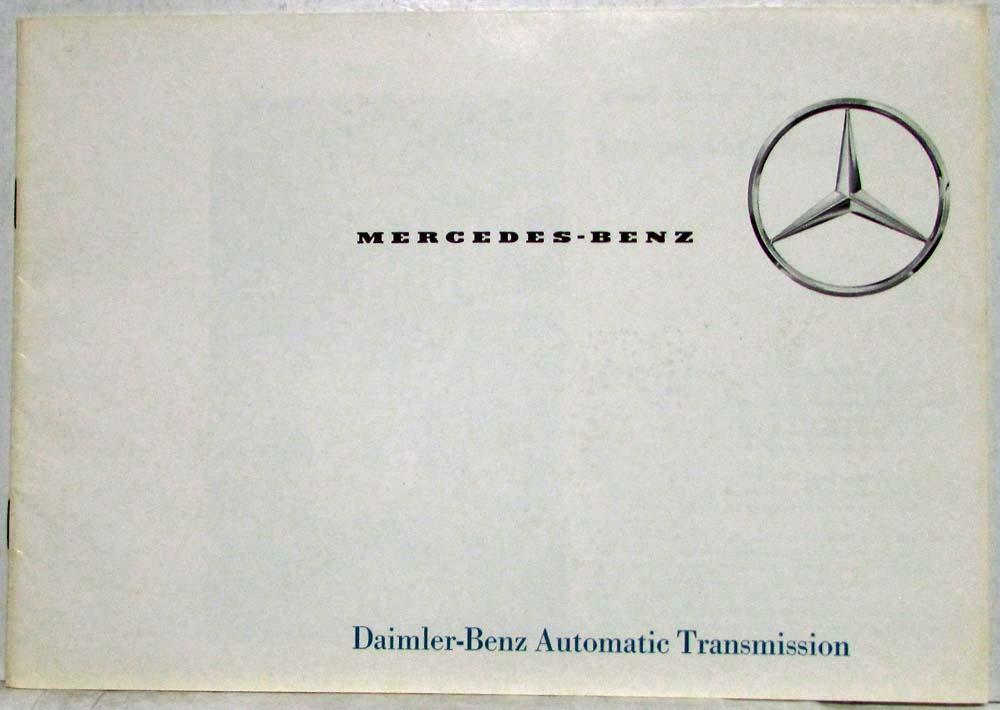 1963 Mercedes-Benz Daimler-Benz Automatic Transmission Sales Brochure P1014/4