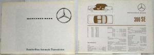 1964 Mercedes-Benz 300SE Sales Brochure P1007/4