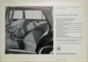 1964 Mercedes-Benz 300 SE Long Sales Brochure Folder P1107/1 - German Text