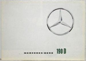 1964 Mercedes-Benz 190D Sales Brochure Large Folder with Spec Data Sheet P2233/5