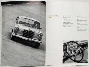 1965 Mercedes-Benz Passenger Car Programme Prestige Sales Brochure