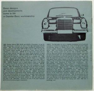 1965 Daimler-Benz Museum in Stuttgart-Untertuerkheim Brochure