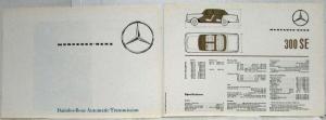 1965 Mercedes-Benz 300SE Sales Brochure P1007/6