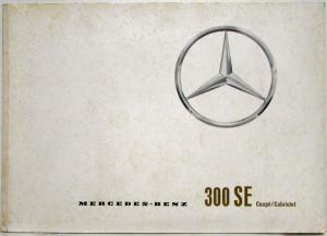 1965 Mercedes-Benz 300SE Coupe/Convertible Prestige Sales Brochure - French Text