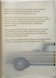 1966 Mercedes-Benz 300SE Coupe/Convertible Sales Brochure 179