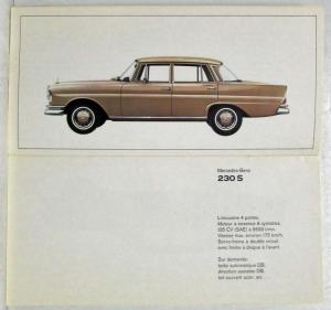 1967 Mercedes-Benz Voitures Sales Brochure - French Text