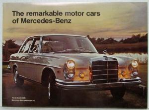 1967 Mercedes-Benz Remarkable Motor Cars Sales Folder Brochure Poster