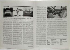 1973 Mercedes-Benz 450SE Physicians World Reprint Article