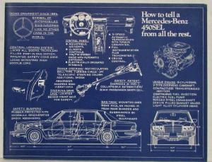1976 Mercedes-Benz 450SEL Salesmans How to Tell From the Rest Sales Brochure