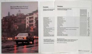 1982 Mercedes-Benz Anti-Lock Braking System Sales Brochure - German Text