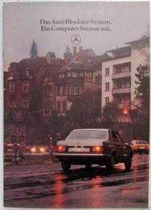 1982 Mercedes-Benz Anti-Lock Braking System Sales Brochure - German Text