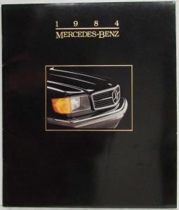 1984 Mercedes-Benz Small Full-Line Sales Brochure with Standards/Spec Sheet