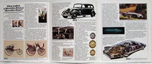 1984 Mercedes-Benz Small Full-Line Sales Brochure with Standards/Spec Sheet