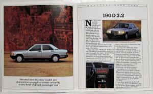 1984 Mercedes-Benz Small Full-Line Sales Brochure with Standards/Spec Sheet