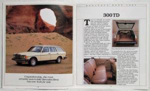 1984 Mercedes-Benz Small Full-Line Sales Brochure with Standards/Spec Sheet