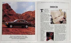 1984 Mercedes-Benz Small Full-Line Sales Brochure with Standards/Spec Sheet