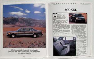 1984 Mercedes-Benz Small Full-Line Sales Brochure with Standards/Spec Sheet