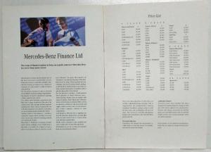 1996 Mercedes-Benz Car Range Sales Brochure - UK Market