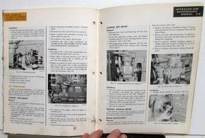 1962 Cummins H & NH Series Diesel Engines Operation & Maintenance Owners Manual
