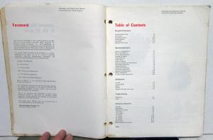 1968 Cummins H NH NT Series Diesel Engines Operation & Maintenance Owners Manual
