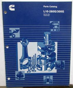 1996 Cummins L10-280G/300G Parts Catalog Book Natural Gas Transit Bus