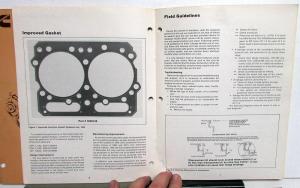 1982 Cummins L10 Diesel Engines Technical Service Bulletins Set W/Folder