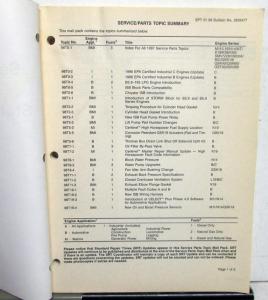 1998 Cummins Diesel Engines Service Parts Topics & Repair Times Manual January