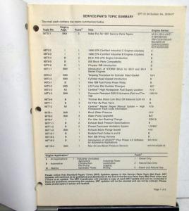 1998 Cummins Diesel Engines Service Parts Topics & Repair Times Manual January