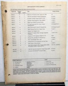 1995 Cummins Diesel Engines Service Parts Topics & Repair Times Manual January