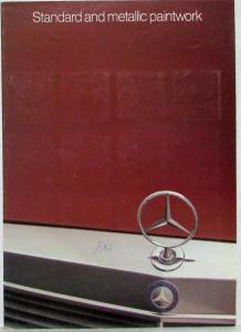 1982 Mercedes-Benz Standard and Metallic Paintwork Paint Chips Brochure Folder