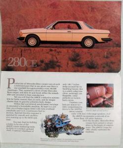 1981 Mercedes-Benz Small Flip-Up Full-Line Sales Brochure