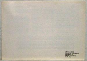 1982 Mercedes-Benz 240D Consumer Information Brochure