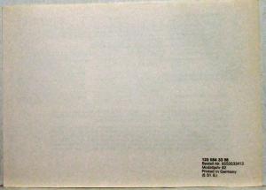 1982 Mercedes-Benz 300CD Turbo Diesel Consumer Information Brochure
